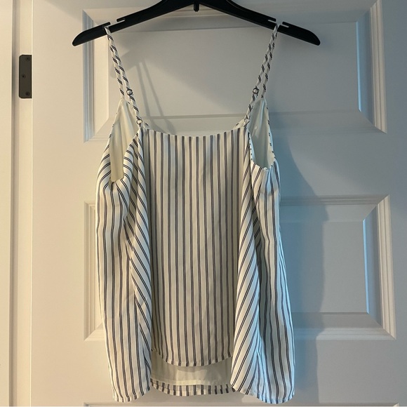 Socialite Striped Tank Top in Black and White - Picture 2 of 4